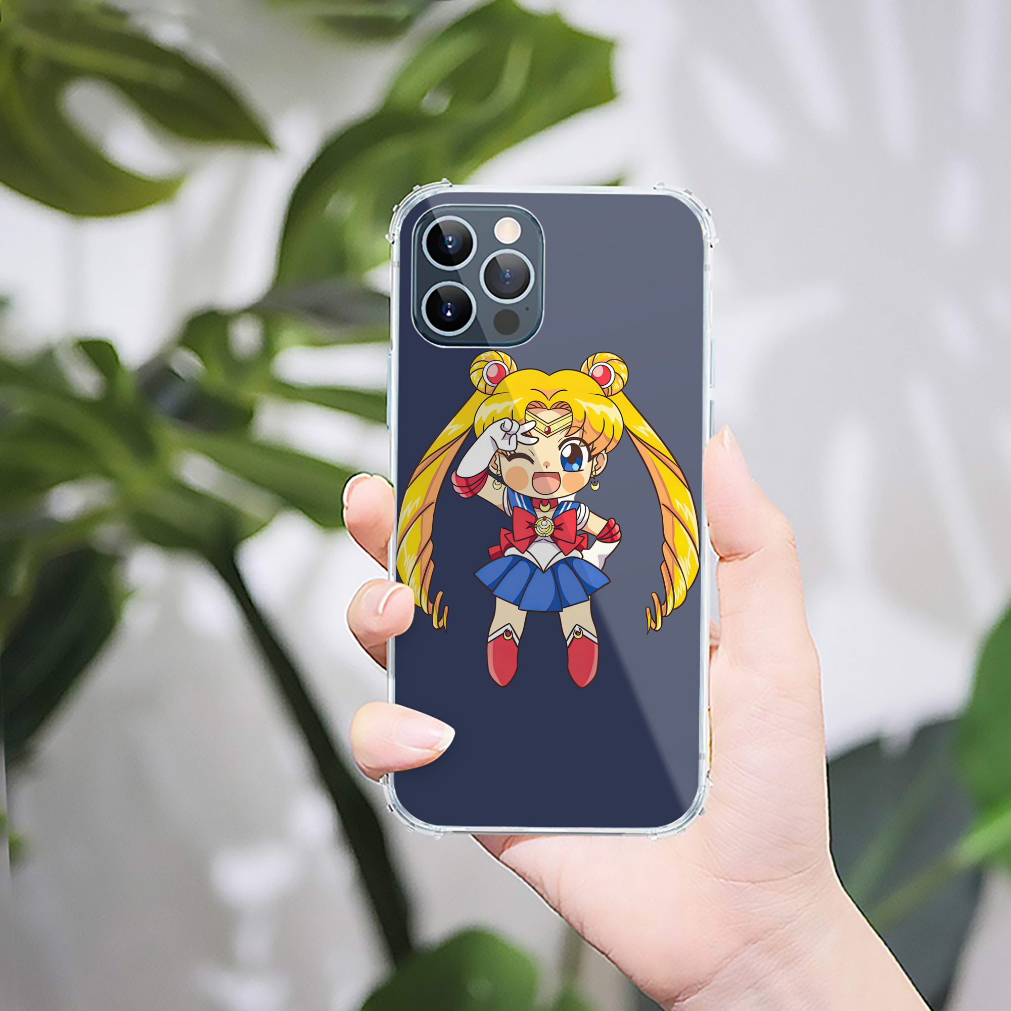 （画像用） 美少女戦士セーラームーン 月野 うさぎ つきの うさぎ Sailor Moon Tsukino Usagi 【iPhone 12シリーズ対応】透明スマホケース（クリアソフトケース）